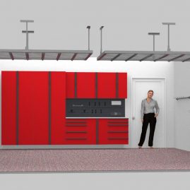 Red Cabinets Garage Western Slope